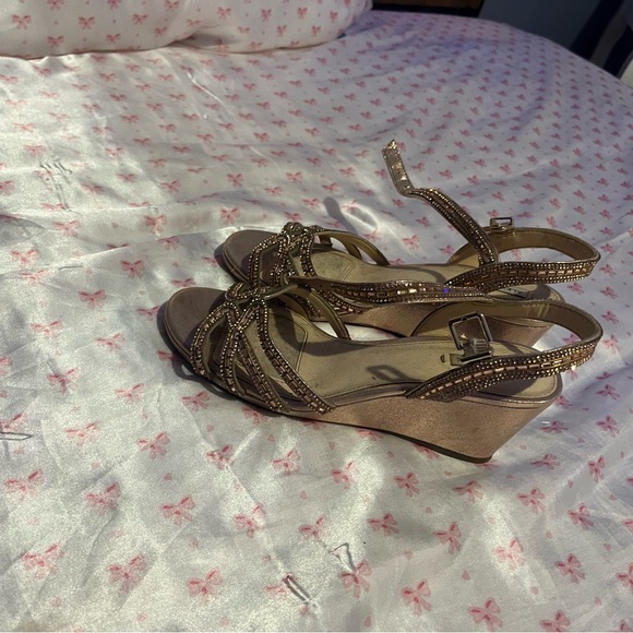 Zara Shimmering Gold Strappy Sandals - Picture 2 of 2